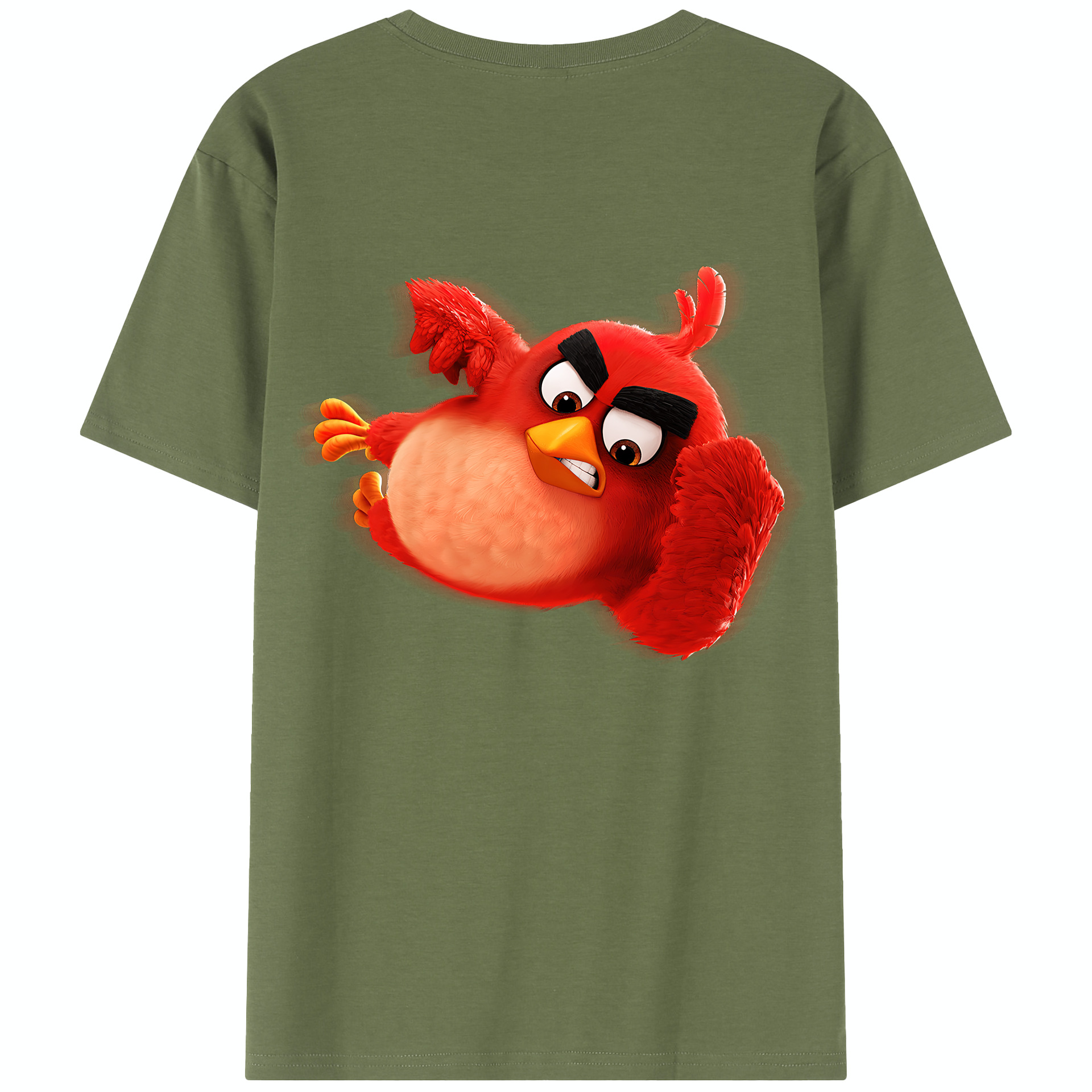 （画像用） Angry Birds アングリーバード 綿100％半袖Tシャツ（背面プリント）